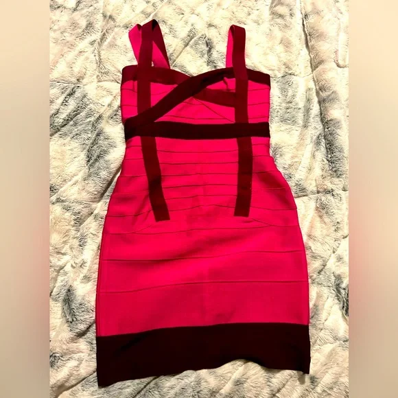 Meilun Women's Bandage Bodycon Dress Strap Party Dress | Color: Pink | Size: L | Lorey112's Closet